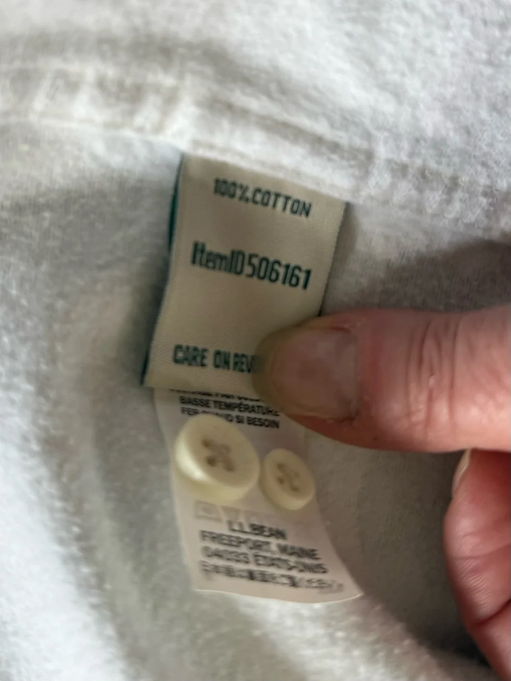 L.L. Bean Women’s Neutral Camo Button-Down Shirt